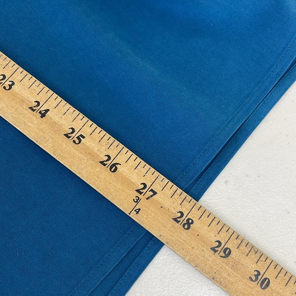 Eileen Fisher Petites Silk Tie-Sleeve Top blue PL - Picture 8 of 12